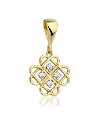 ANGEL Gold pendant blue stone