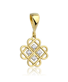 ANGEL Gold pendant blue stone