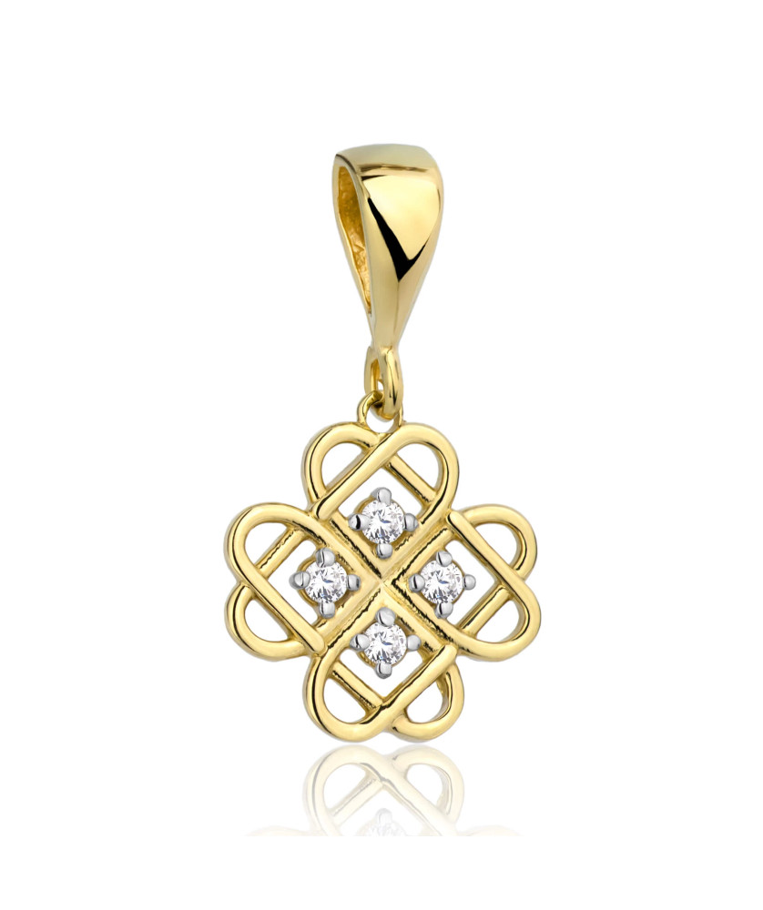 ANGEL Gold pendant blue stone