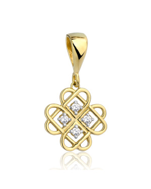 ANGEL Gold pendant blue stone