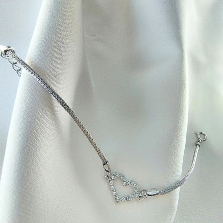 Silver bracelet with heart SB13 | GoldJewellery