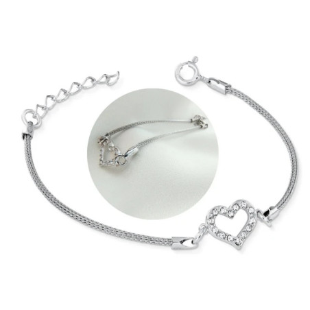 Silver bracelet with heart SB13 | GoldJewellery