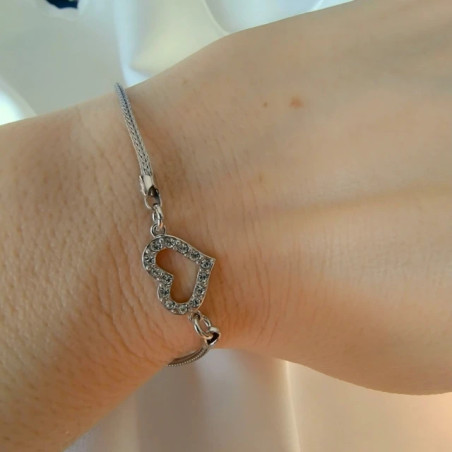 Silver bracelet with heart SB13 | GoldJewellery
