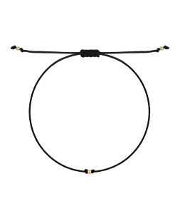 Gold cord bracelet for the hand Circle with a star