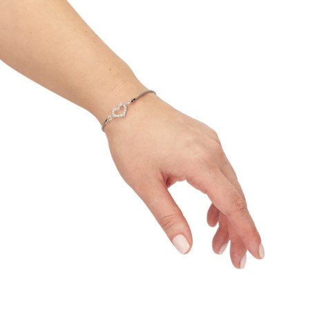 Silver bracelet with heart SB13 | GoldJewellery