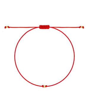 Gold cord bracelet for the hand Circle with a star