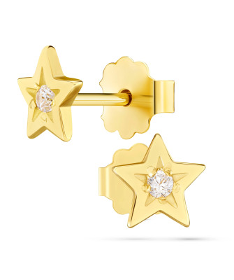 Gold star earrings