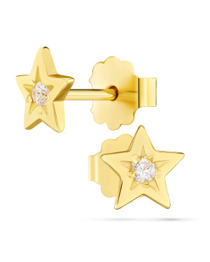 Gold star earrings