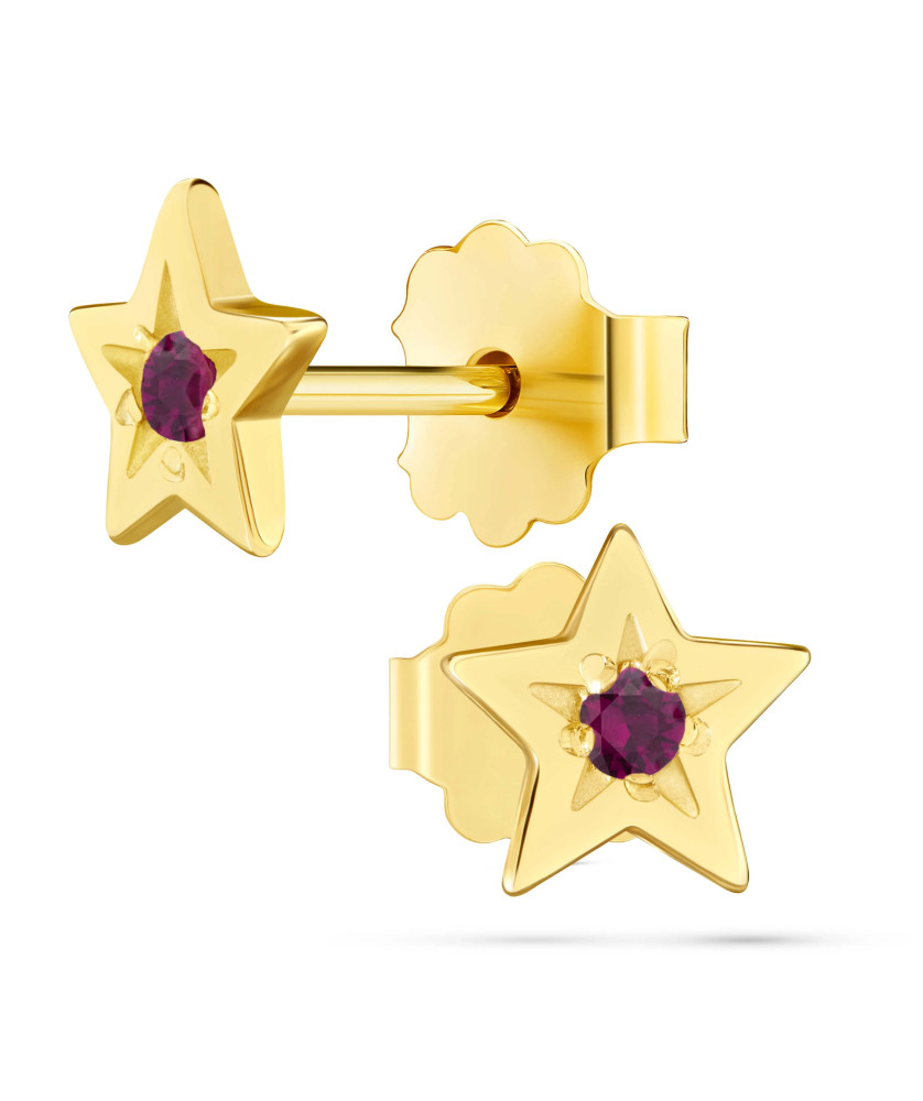 Gold star earrings