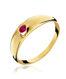 Gold ring with a ruby stone perfect for a gift