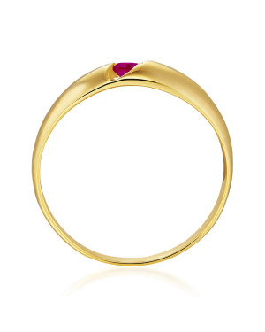 Gold ring with a ruby stone perfect for a gift