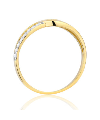 8k gold ring with a large stone