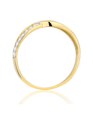 8k gold ring with a large stone