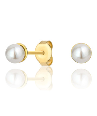 Gold flower earrings 8k