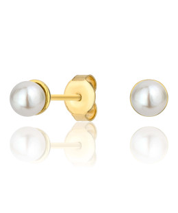 Gold flower earrings 8k