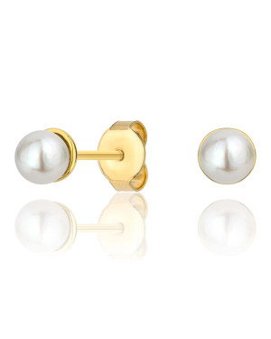 Gold flower earrings 8k