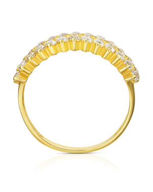 Gold ring 8k zircon stones