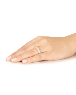 Gold ring 8k zircon stones