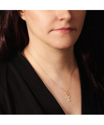 Beautiful cross with white stones