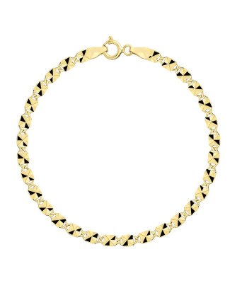 Gold bracelet royal weave 19 cm 14k test