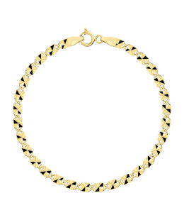 Gold bracelet royal weave 19 cm 14k test