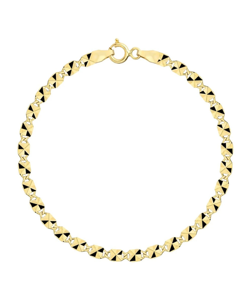 Gold bracelet royal weave 19 cm 14k test