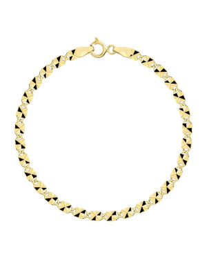 Gold bracelet royal weave 19 cm 14k test