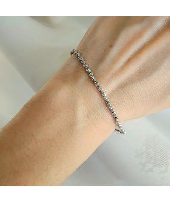 Silver bracelet ECG lifeline