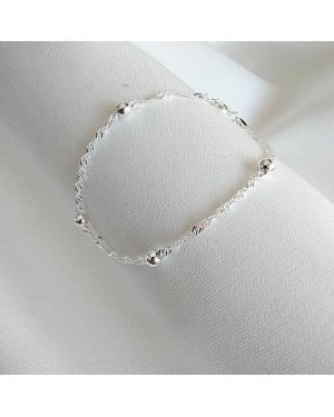 Silver bracelet ECG lifeline