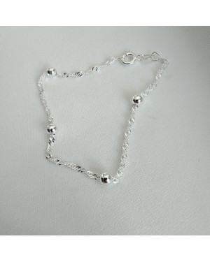 Silver bracelet ECG lifeline