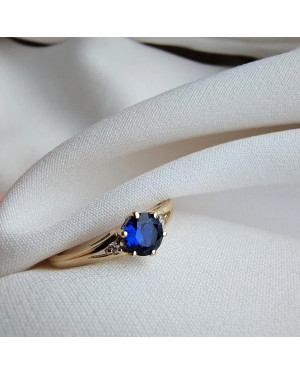 Ring with turquoise stone 8k