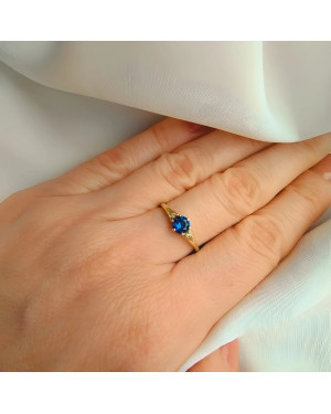 Ring with turquoise stone 8k