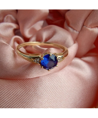 Ring with turquoise stone 8k