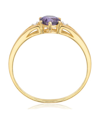 Ring with turquoise stone 8k