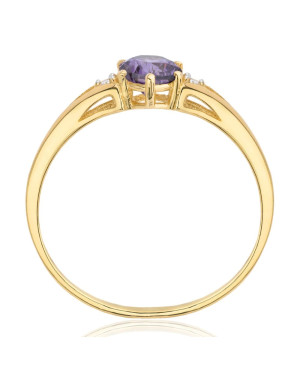 Ring with turquoise stone 8k