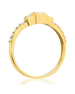 Engagement ring with cubic zirconia 14k