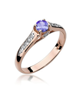 14k Gold Ring with 0.10ct Brilliant Diamond