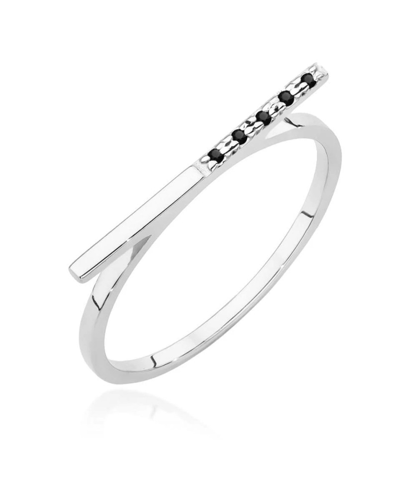 Pierścionek szafir i diamenty złoto 14k