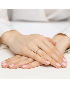 Sapphire and diamond ring 14k gold