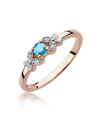 14k Gold Ring with 0.10ct Brilliant Diamond