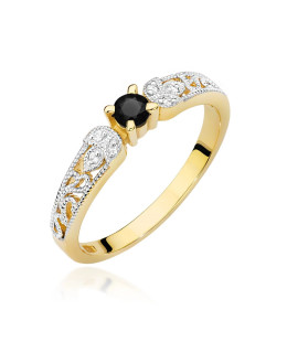 Sapphire and diamond ring 14k gold