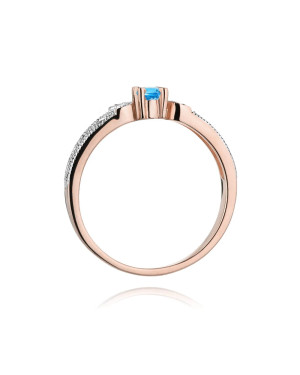 Sapphire and diamond ring 14k gold