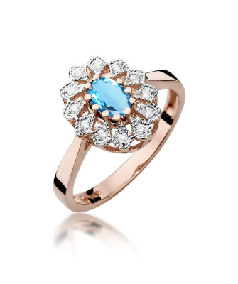 14k Gold Ring with 0.10ct Brilliant Diamond