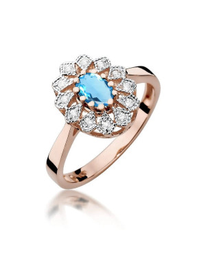 14k Gold Ring with 0.10ct Brilliant Diamond