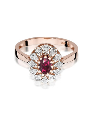 14k Gold Ring with 0.10ct Brilliant Diamond