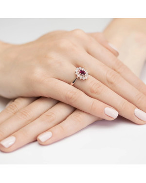 14k Gold Ring with 0.10ct Brilliant Diamond