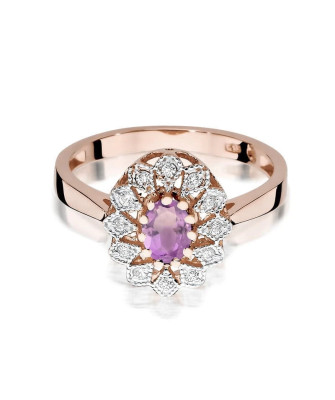 14k Gold Ring with 0.10ct Brilliant Diamond