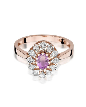 14k Gold Ring with 0.10ct Brilliant Diamond