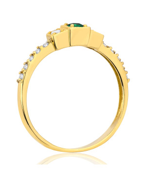 Engagement ring with cubic zirconia 14k