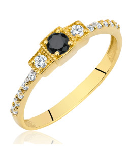 Engagement ring with cubic zirconia 14k